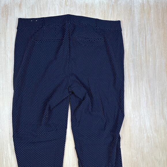 Lane Bryant Navy Blue Dot Stretch Waist Allie Boot Work Casual Dress Pants 22 - Picture 8 of 16